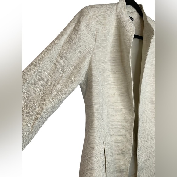 Eileen Fisher Stand Collar Shaped Jacket in Bone Color Size Small - Picture 4 of 12